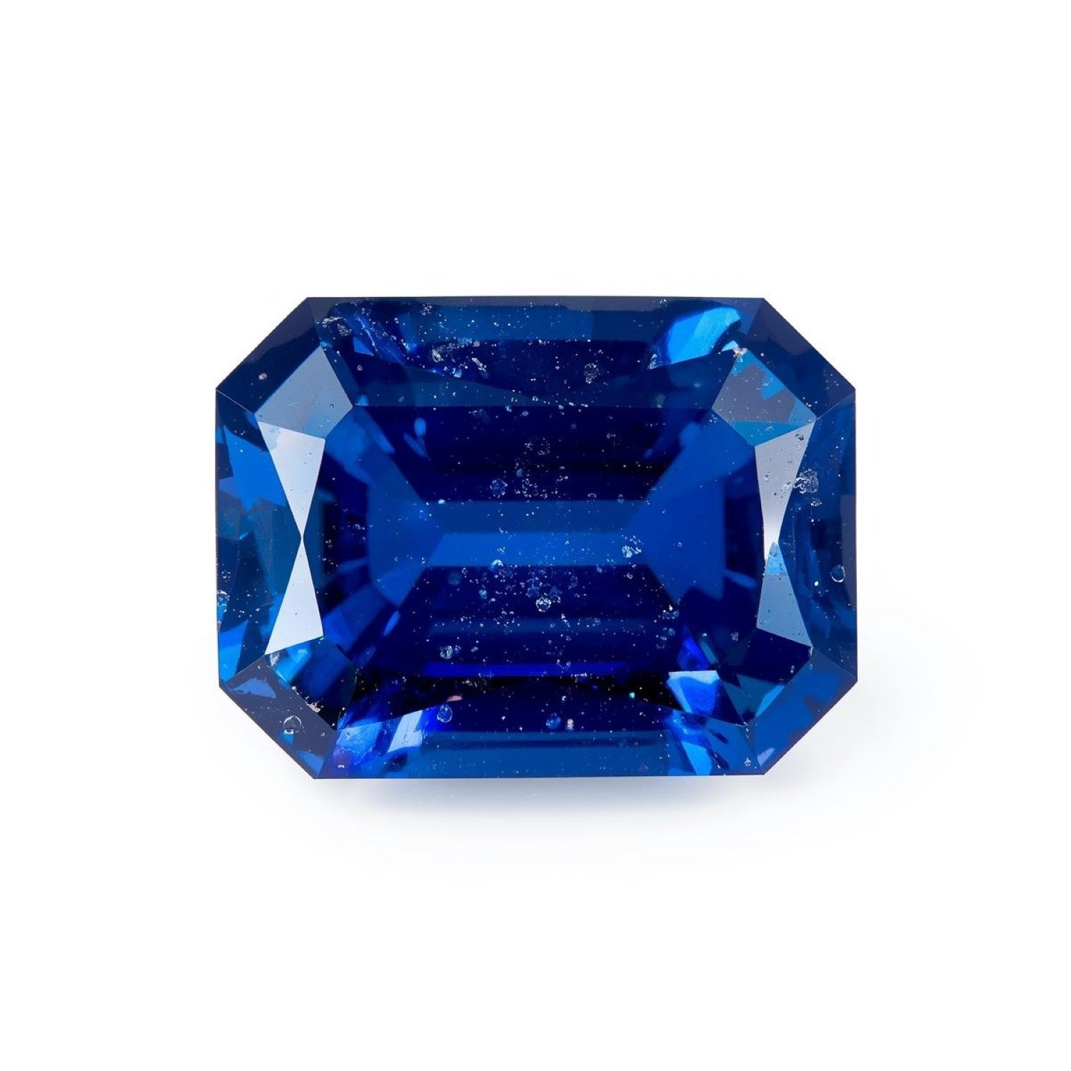 Blue Sapphire (GF) 1PC Large 10x12 MM Emerald Faceted Blue High-Quality Precious Loose Gemstones Huvudsaklig produktbild