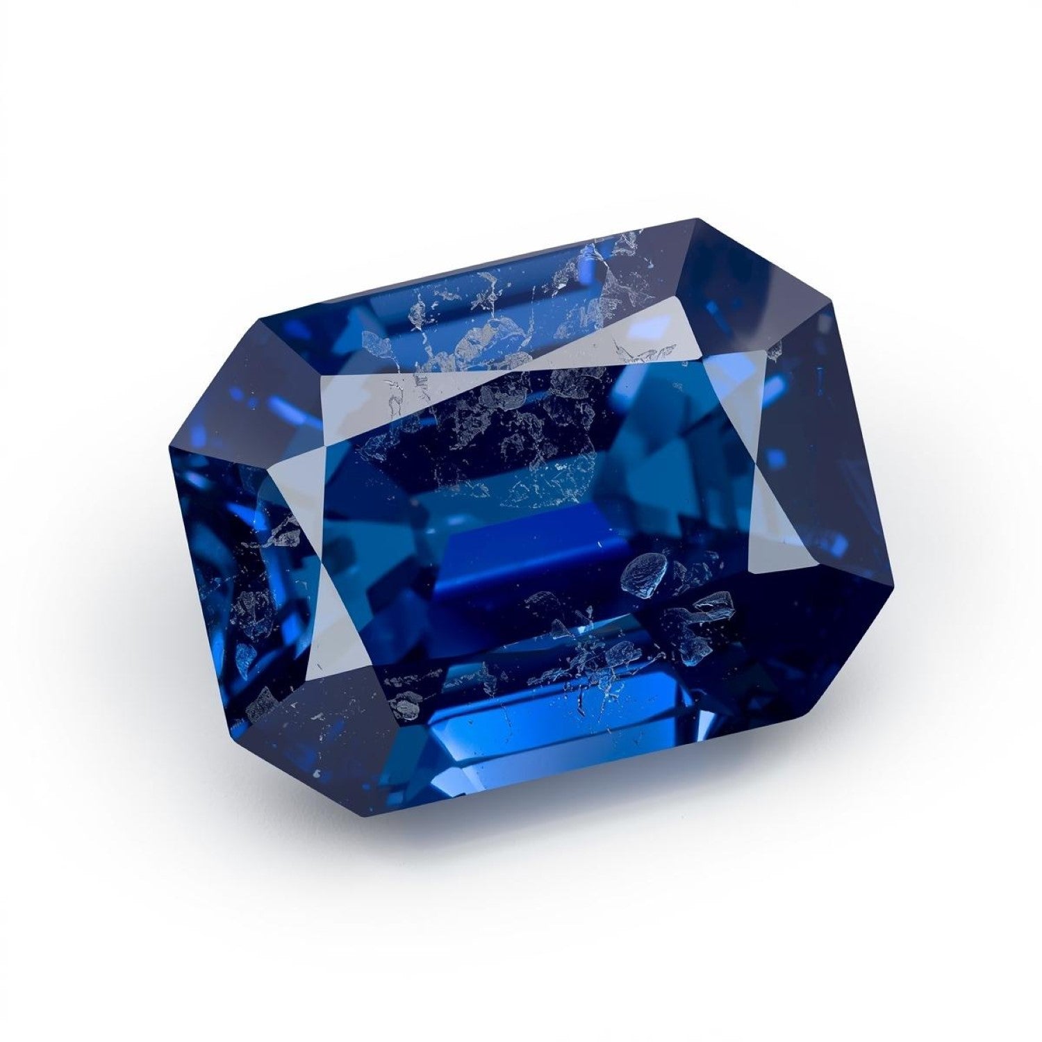 Blue Sapphire (GF) 1PC Large 10x14 MM Emerald Faceted Blue Natural Precious Gems Sekundär produktbild