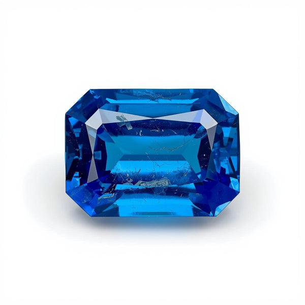 Blue Sapphire (GF) 1PC Chunky 13x18 MM Emerald Faceted Blue Superior Precious Loose Gemstone