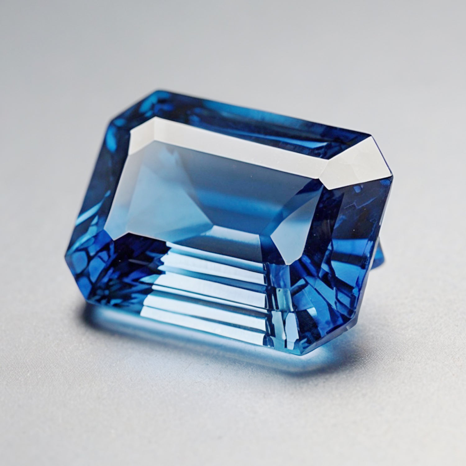 Blue Sapphire (GF) 1PC Chunky 15x20 MM Emerald Faceted Blue Pure Precious Loose Gemstones