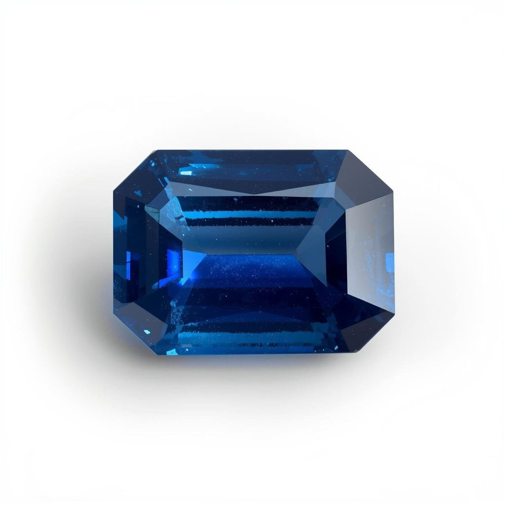Blue Sapphire (GF) 1PC Tiny 4x6 MM Emerald Faceted Blue Fiery Precious Loose Gemstone