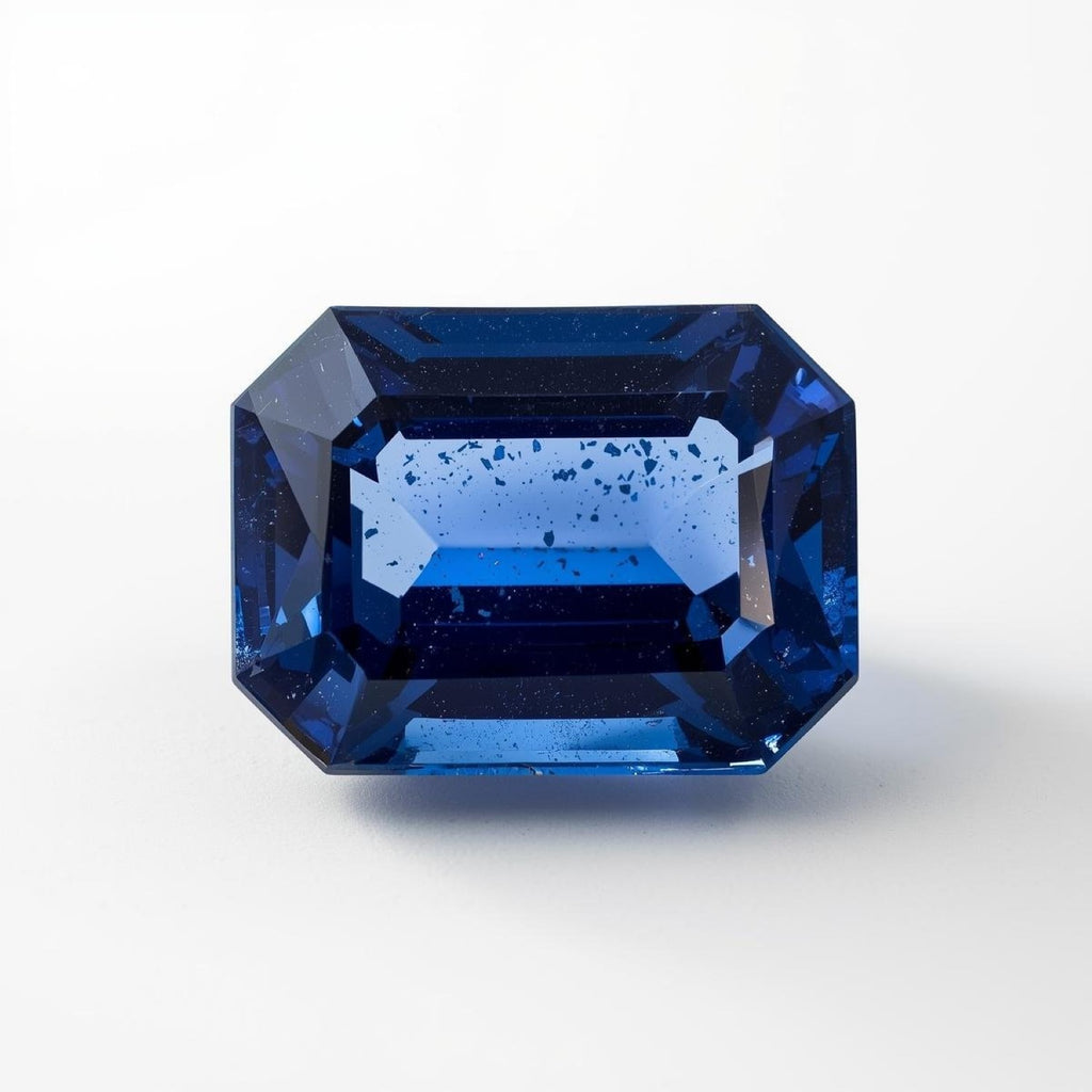 Blue Sapphire (GF) 1PC Small 6x8 MM Emerald Faceted Blue Sparkling Precious Gems