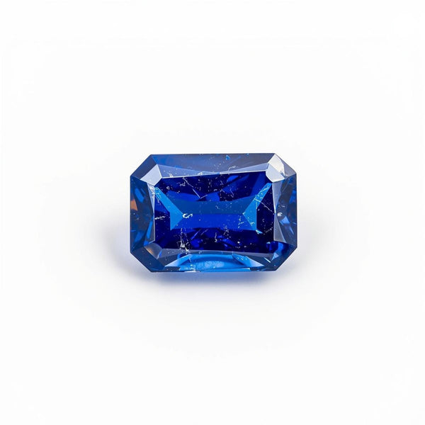 Blue Sapphire (GF) 1PC Medium 7x10 MM Emerald Faceted Blue Luster Precious Loose Gemstones