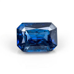 Blue Sapphire (GF) 1PC Medium 8x10 MM Emerald Faceted Blue Lustrous Precious Gems