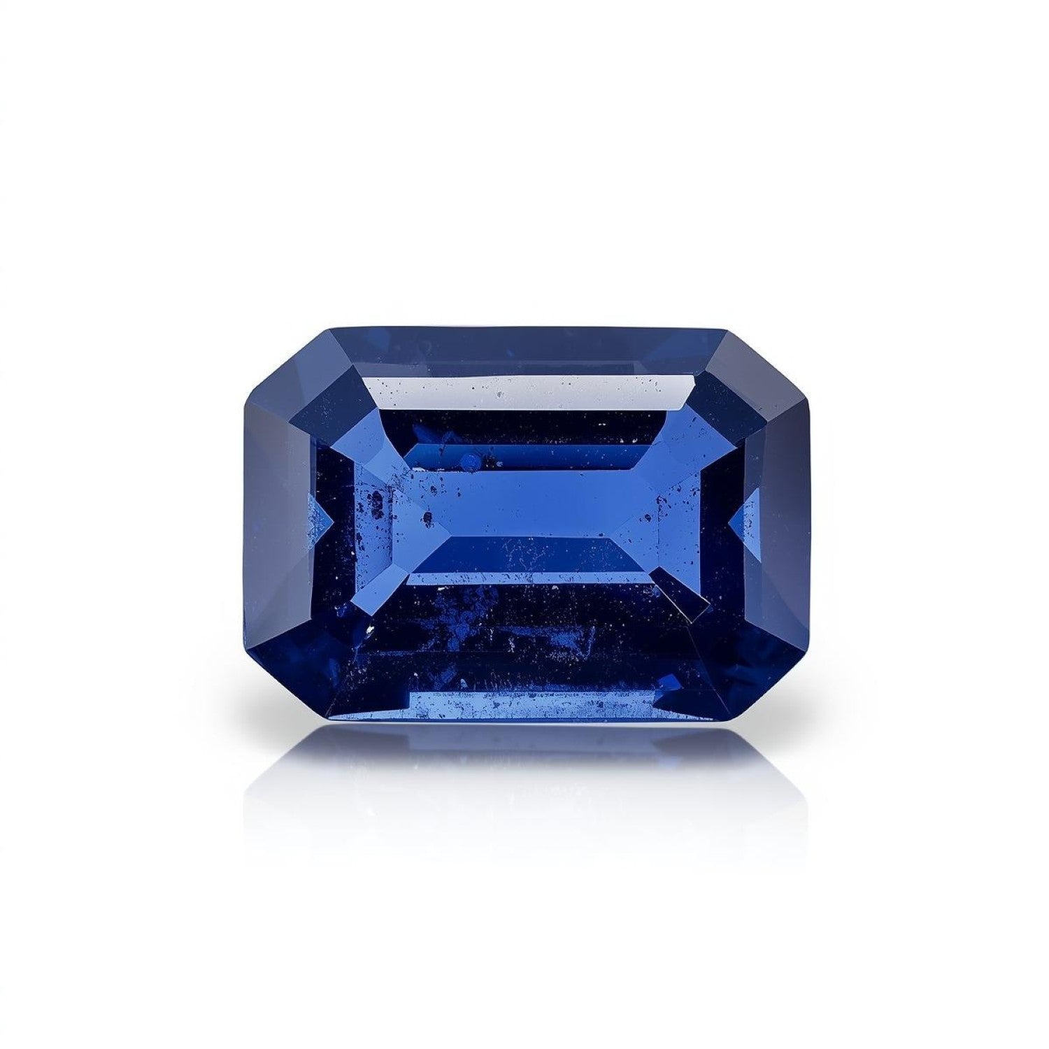 Blue Sapphire (GF) 1PC Large 9x11 MM Emerald Faceted Blue Shine Precious Loose Gems Immagine principale del prodotto