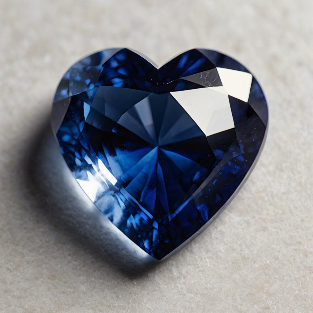 Blue Sapphire (GF) 1PC Large 11x11 MM Heart Faceted Blue Fine Precious Loose Gemstone