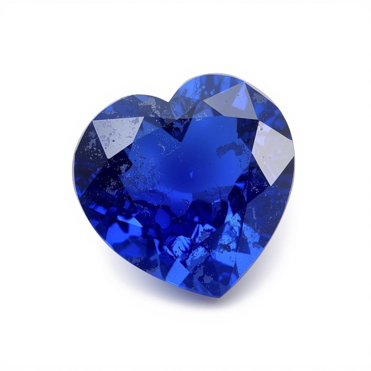 Blue Sapphire (GF) 1PC Large 12x12 MM Heart Faceted Blue High-Quality Precious Loose Gemstones Huvudsaklig produktbild