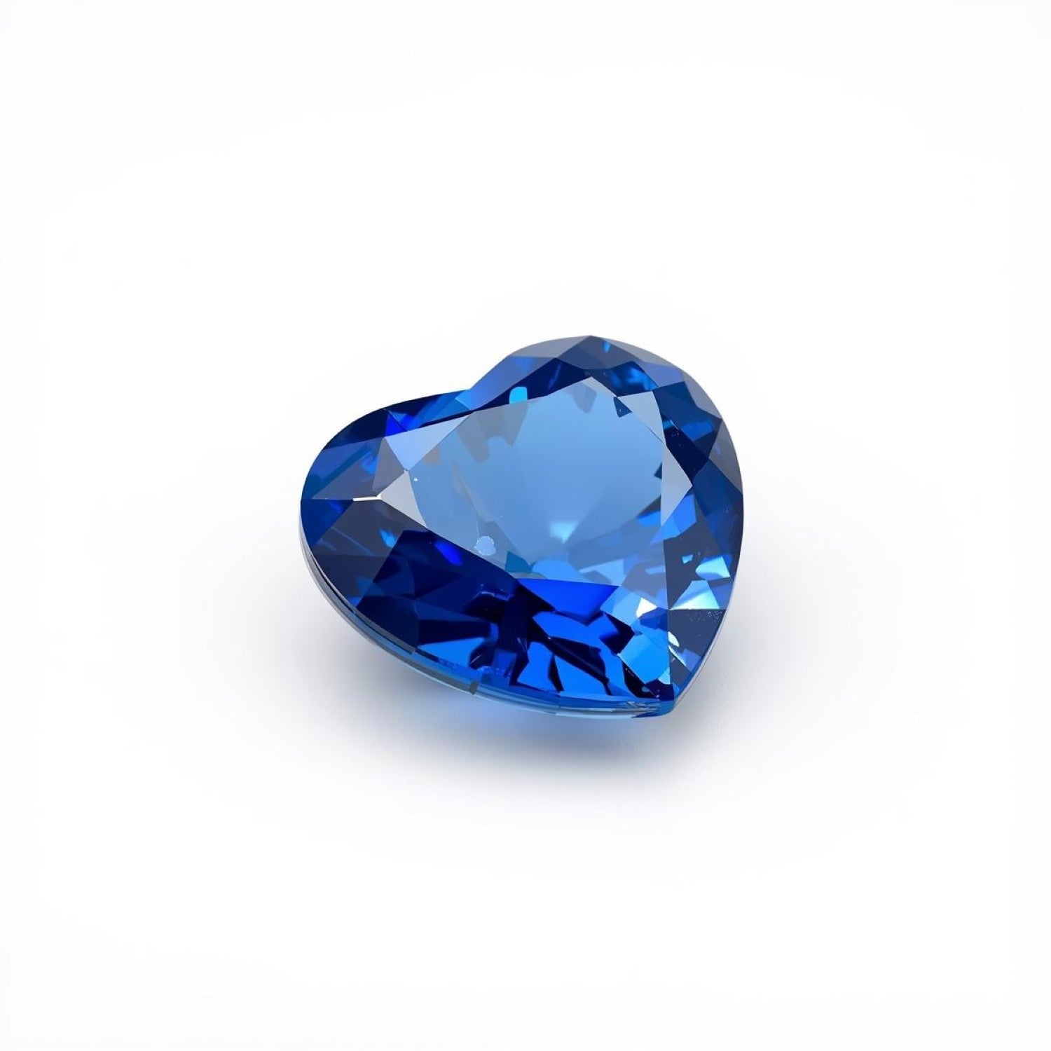 Blue Sapphire (GF) 10PC Tiny 4x4 MM Heart Faceted Blue Brilliant Precious Loose Gemstones Sekundär produktbild