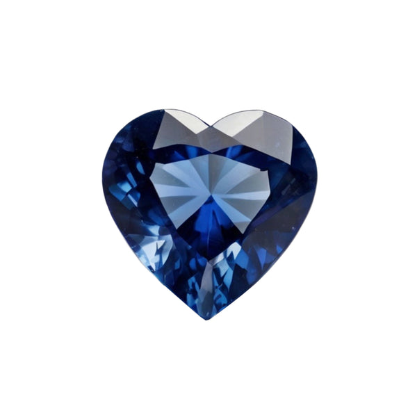 Blue Sapphire (GF) 1PC Small 7x7 MM Heart Faceted Blue Splendid Precious Loose Gemstone