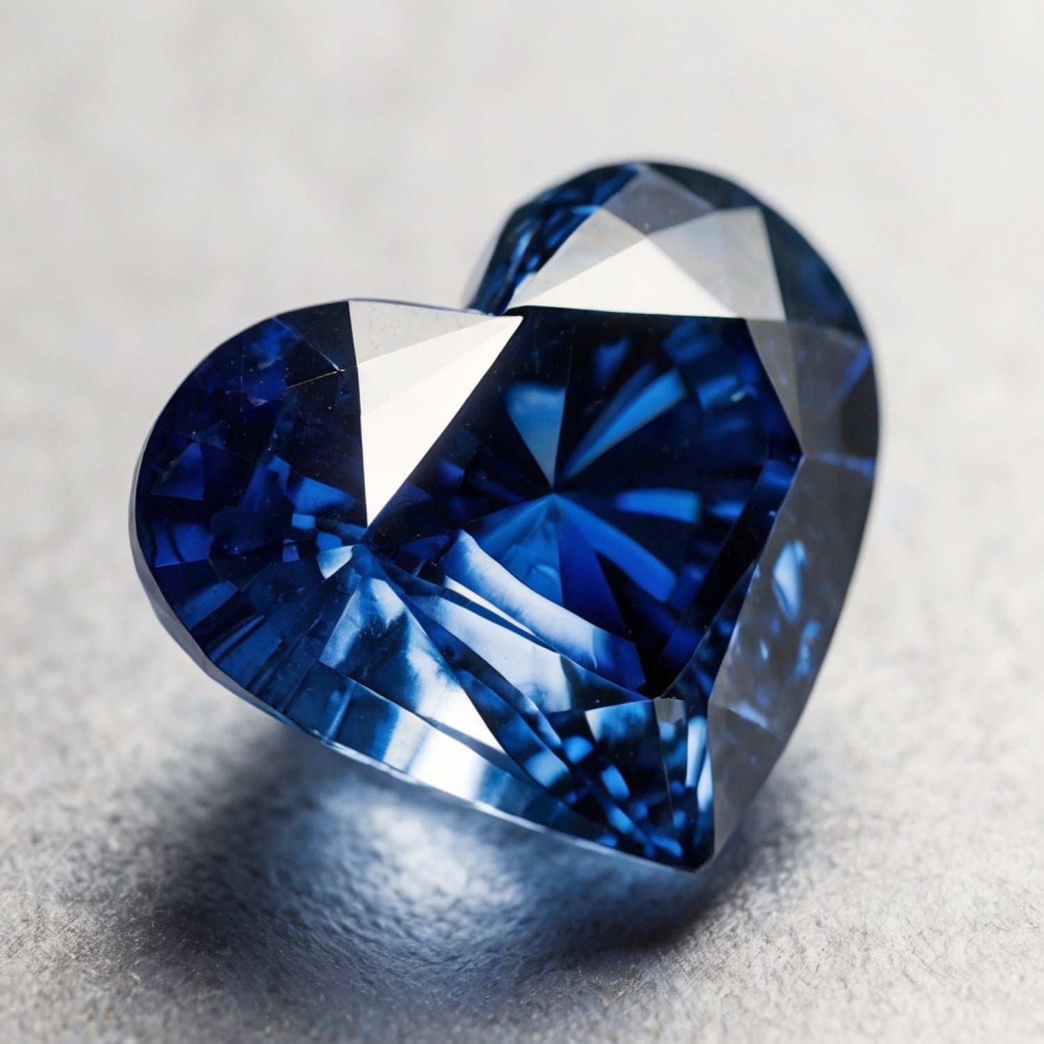 Blue Sapphire (GF) 1PC Small 8x8 MM Heart Faceted Blue Luster Precious Loose Gemstones Imagen secundaria del producto