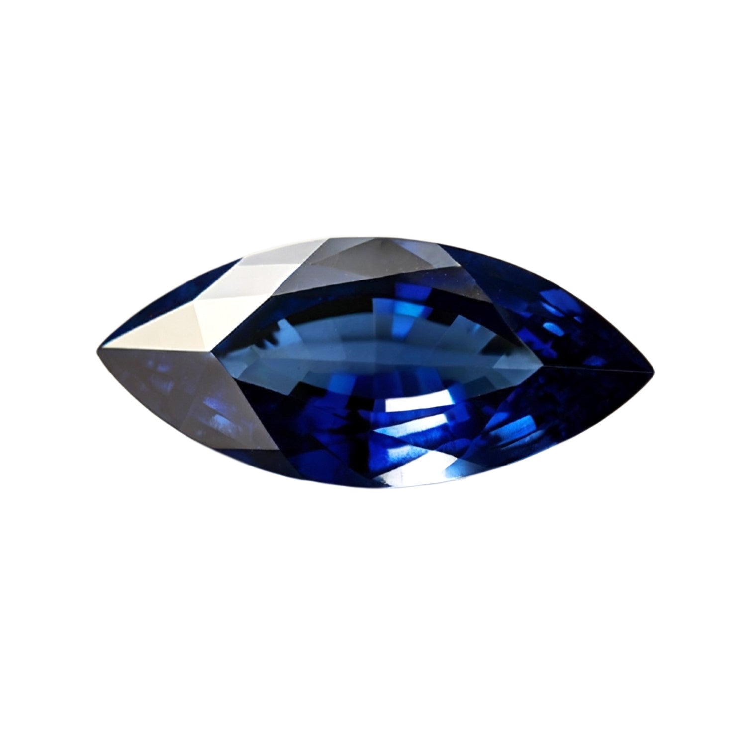 Blue Sapphire (GF) 1PC Small 5x10 MM Marquise Faceted Blue Luster Precious Loose Gems Image principale du produit