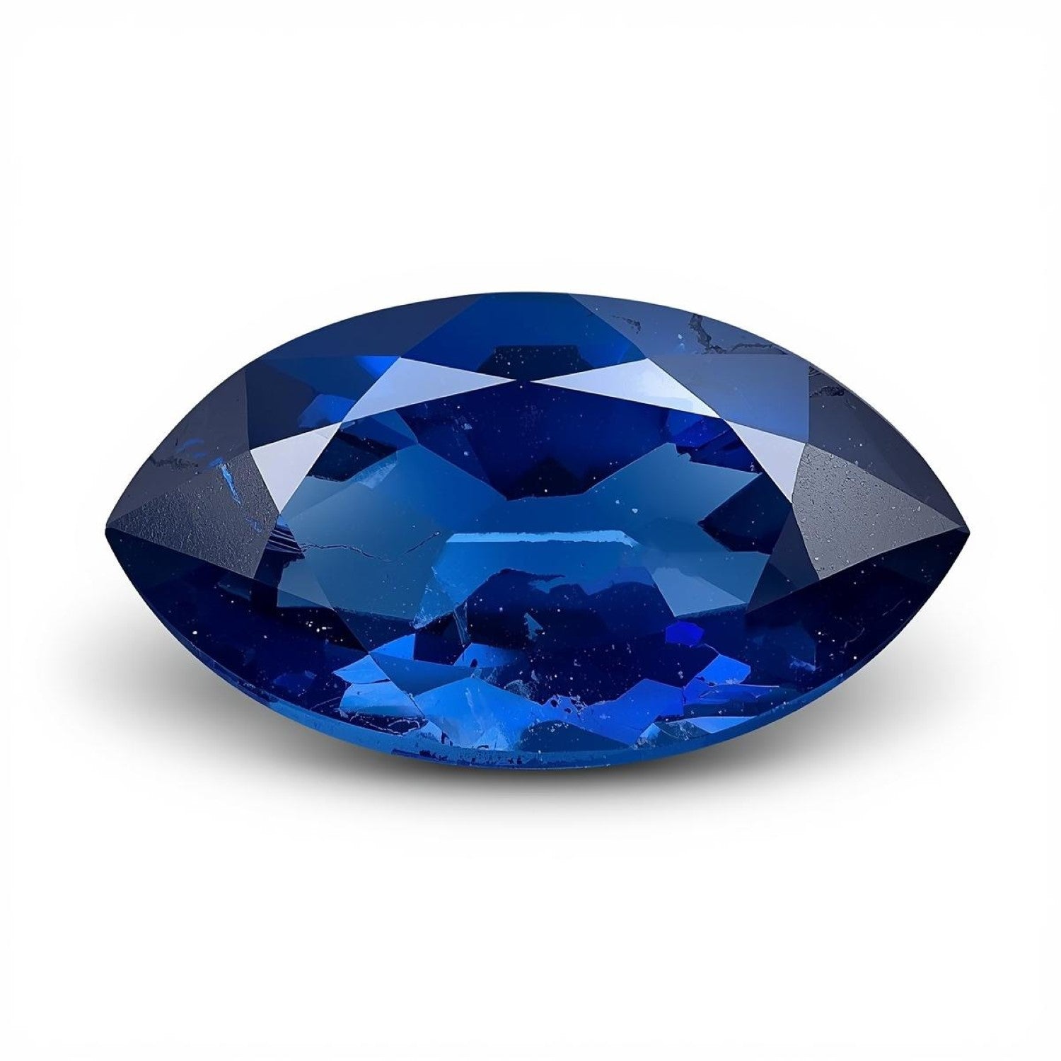 Blue Sapphire (GF) 1PC Large 8x16 MM Marquise Faceted Blue Fine Precious Gems Sekundär produktbild