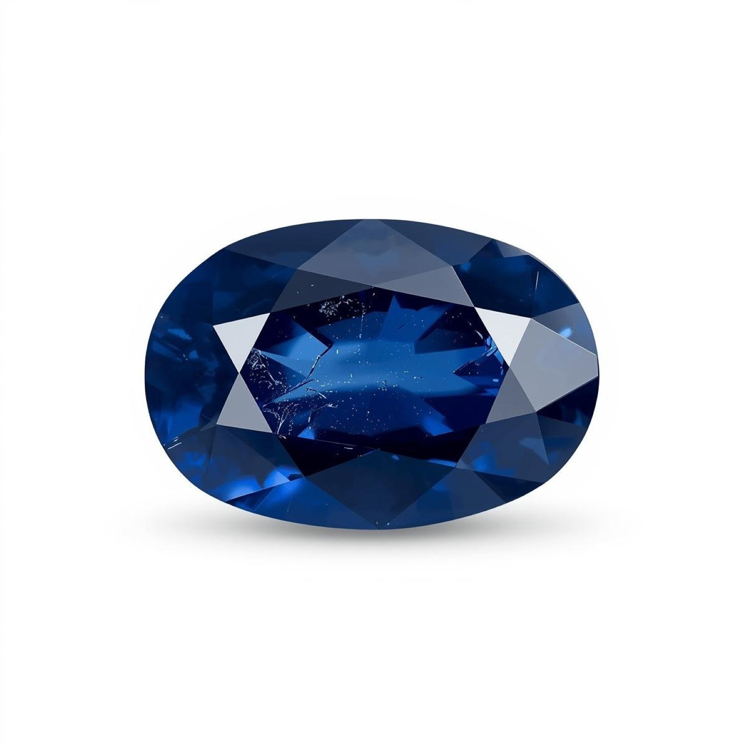 Blue Sapphire (GF) 1PC Small 6x8 MM Oval Faceted Blue Natural Precious Gems Huvudsaklig produktbild