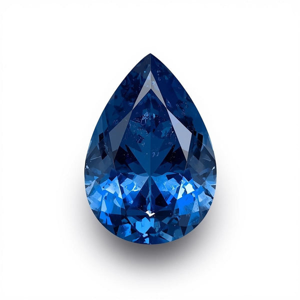 Blue Sapphire (GF) 1PC Large 10x14 MM Pear Faceted Blue Fiery Precious Loose Gemstone