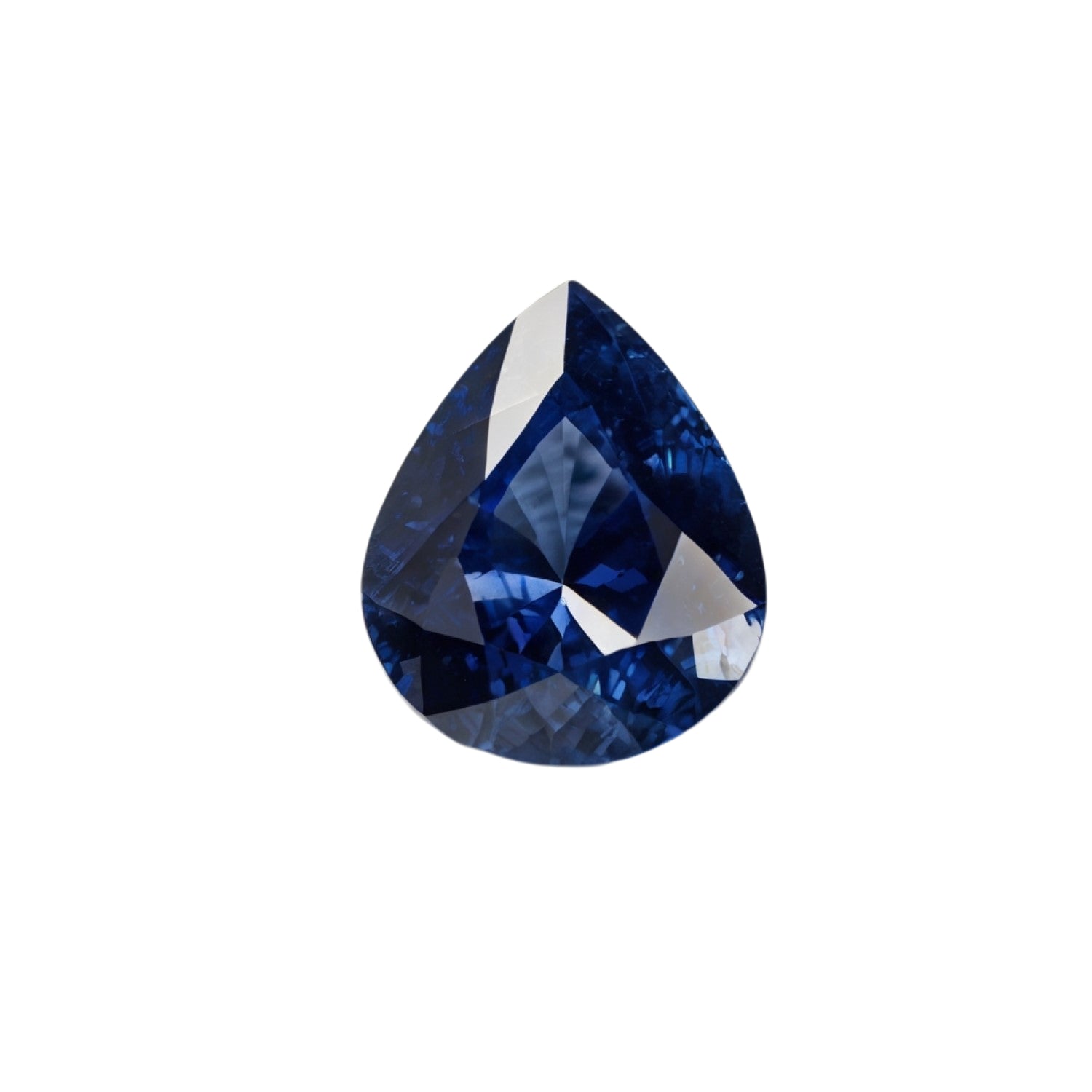 Blue Sapphire (GF) 1PC Tiny 3x5 MM Pear Faceted Blue Polished Precious Loose Gemstones Huvudsaklig produktbild