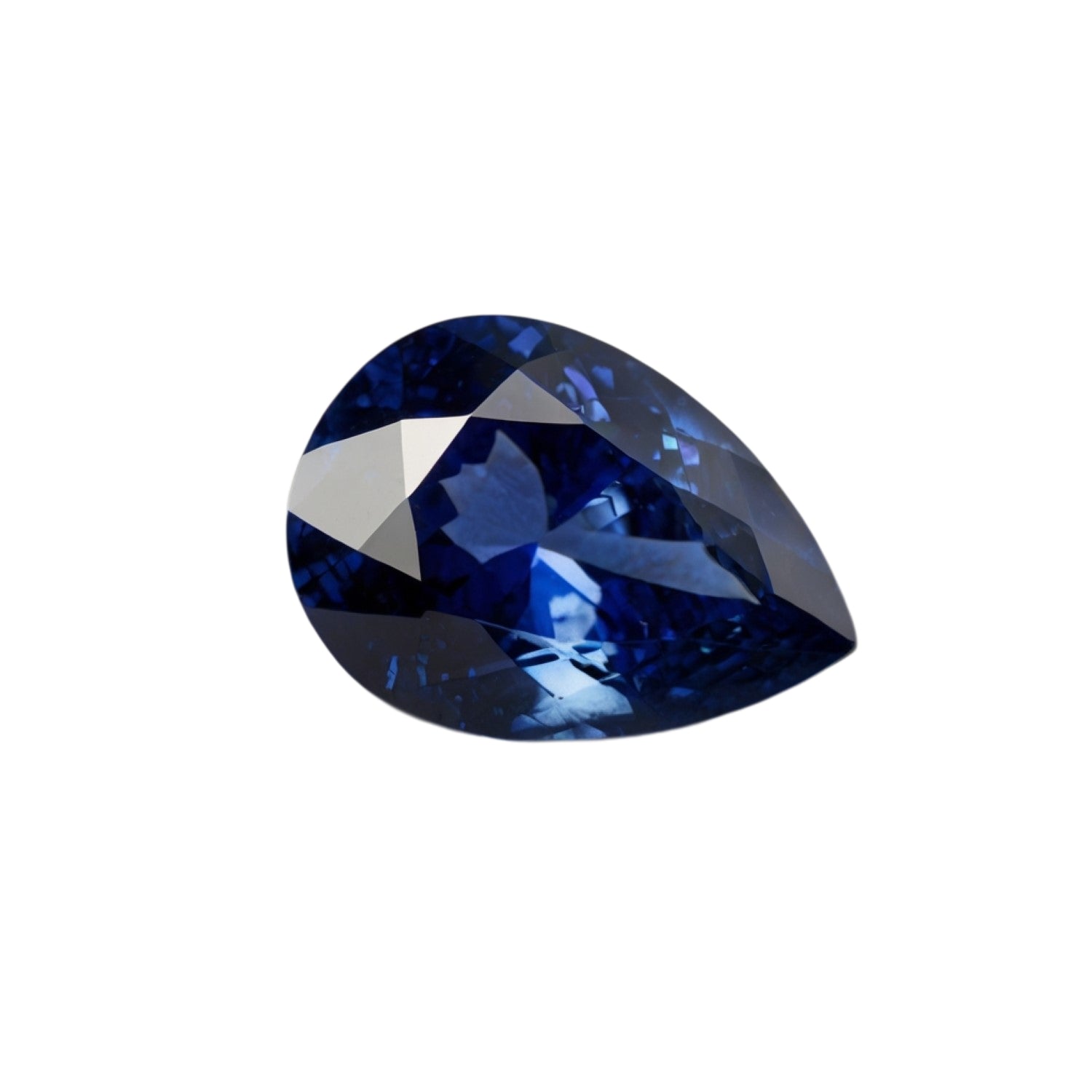 Blue Sapphire (GF) 1PC Tiny 4x6 MM Pear Faceted Blue Splendid Precious Gems Imagen principal del producto