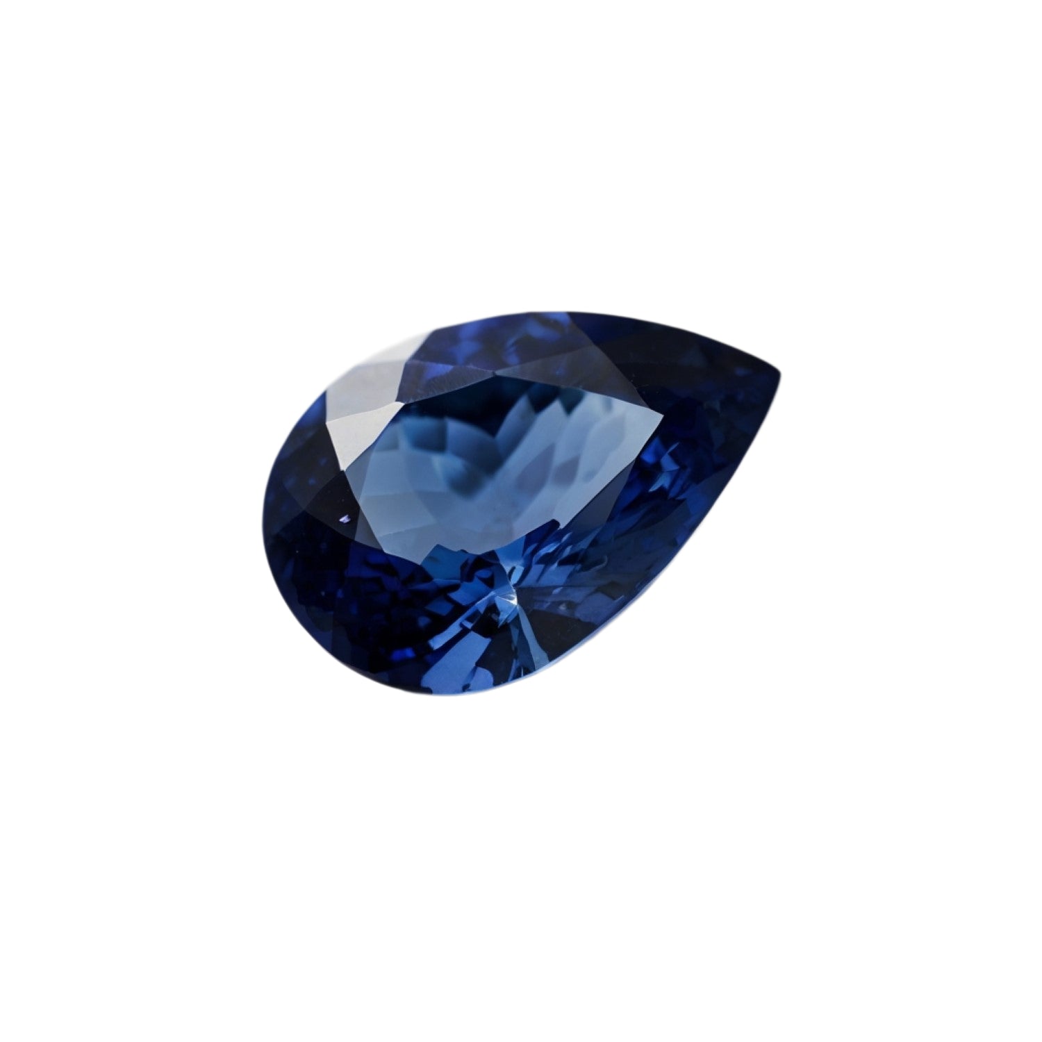 Blue Sapphire (GF) 1PC Small 7x9 MM Pear Faceted Blue Fine Precious Gems Sekundär produktbild