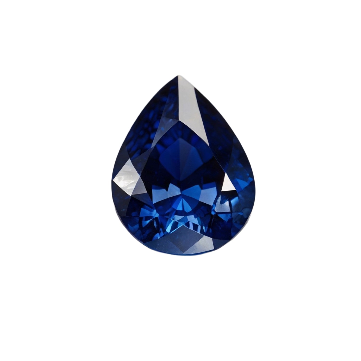 Blue Sapphire (GF) 1PC Medium 8x10 MM Pear Faceted Blue Natural Precious Loose Gemstone Sekundär produktbild