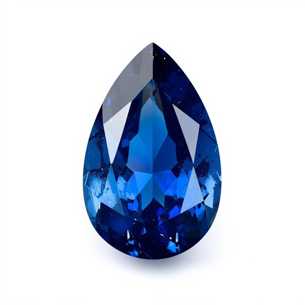 Blue Sapphire (GF) 1PC Large 9x11 MM Pear Faceted Blue Genuine Precious Loose Gemstones