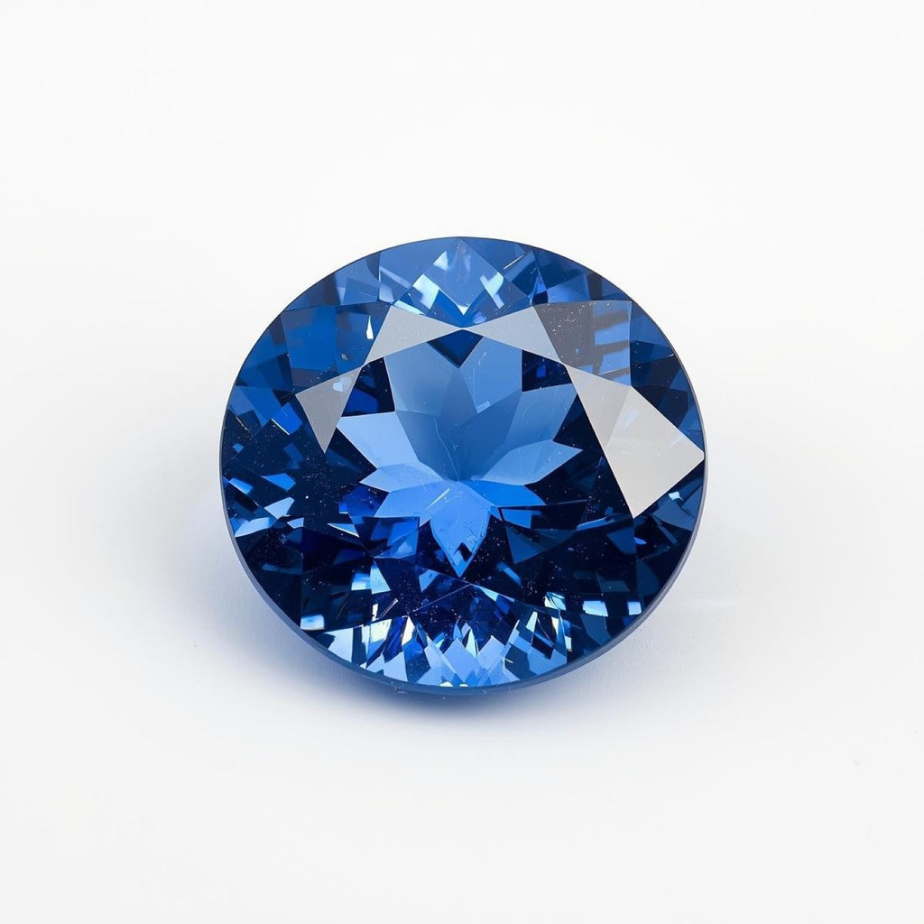 Blue Sapphire (GF) 1PC Chunky 14x14 MM Round Faceted Blue Genuine Precious Loose Gems