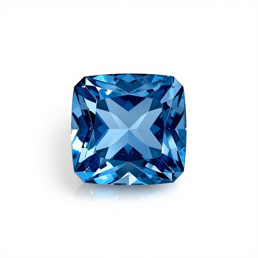 Blue Sapphire (GF) 10PC Tiny 4x4 MM Square Faceted Blue Brilliant Precious Loose Gemstones