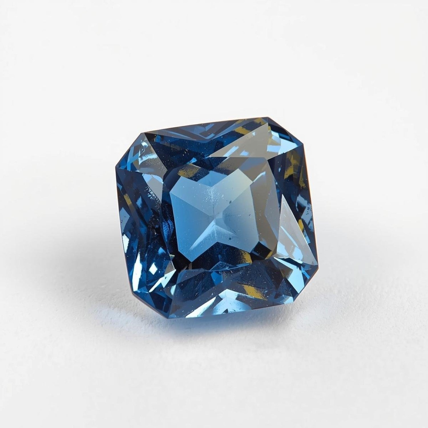 Blue Sapphire (GF) 1PC Small 8x8 MM Square Faceted Blue Luster Precious Loose Gemstones Immagine secondaria del prodotto