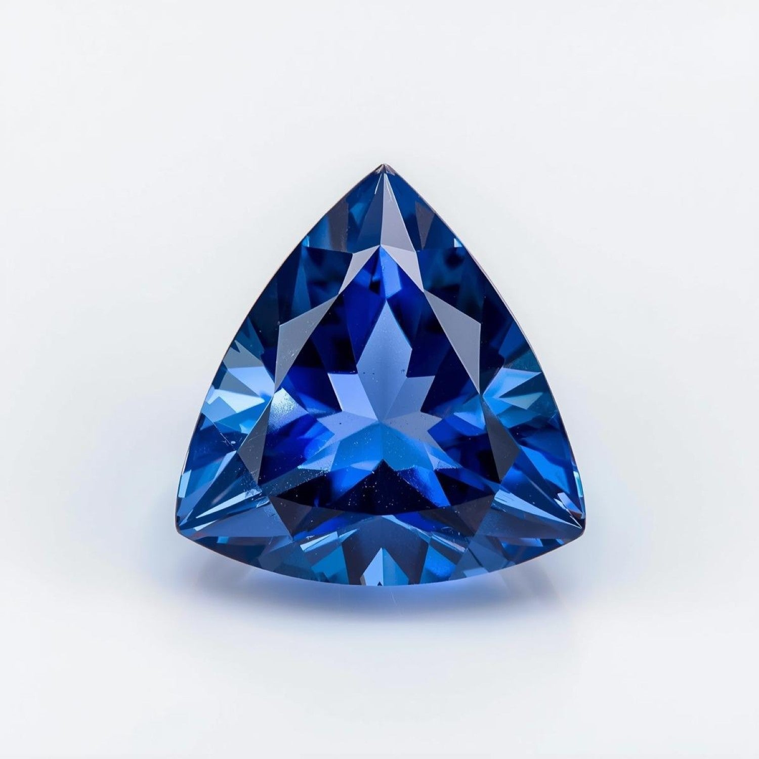 Blue Sapphire (GF) 1PC Large 10x10 MM Triangle Faceted Blue Shine Precious Loose Gems