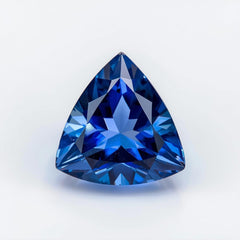 Blue Sapphire (GF) 1PC Chunky 14x14 MM Triangle Faceted Blue Genuine Precious Loose Gems