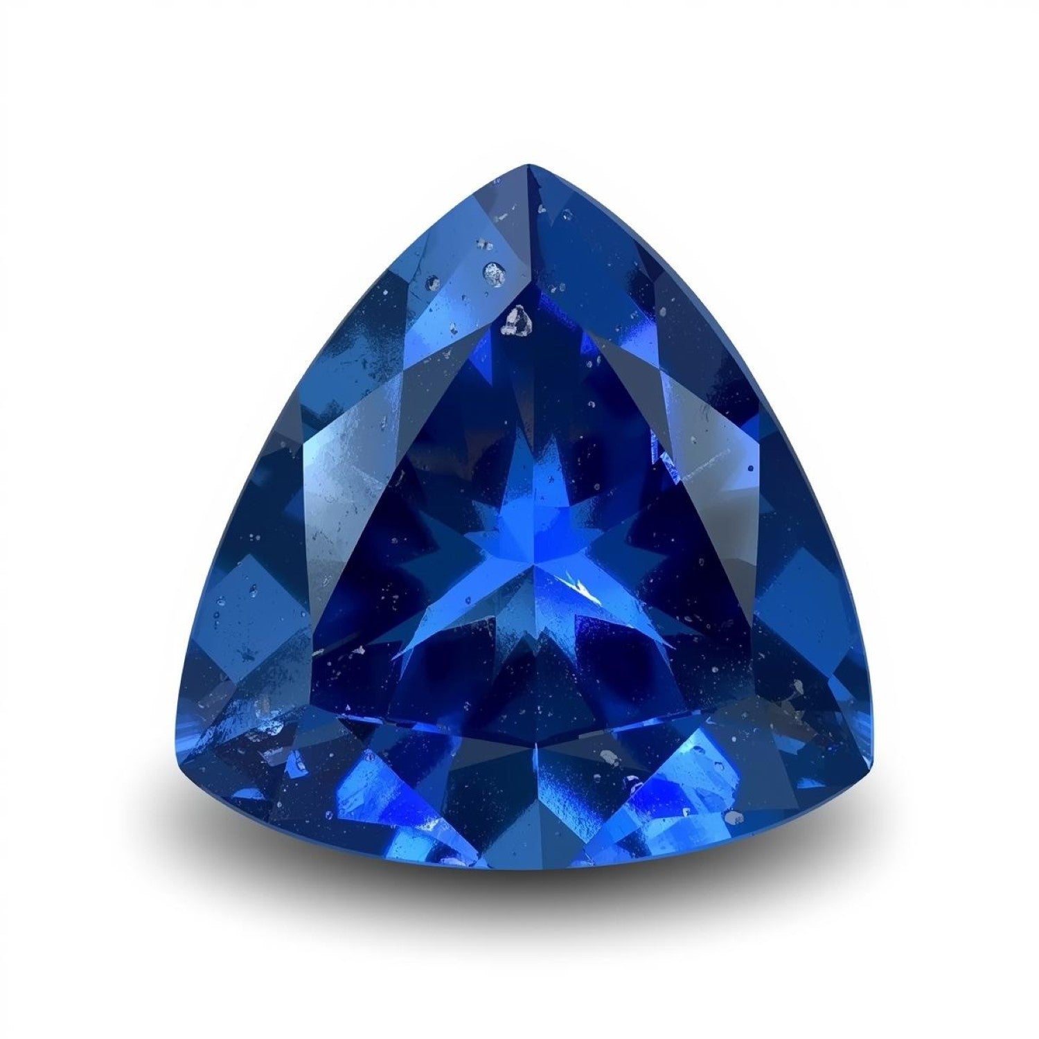Blue Sapphire (GF) 1PC Chunky 16x16 MM Triangle Faceted Blue Pure Precious Loose Gemstones
