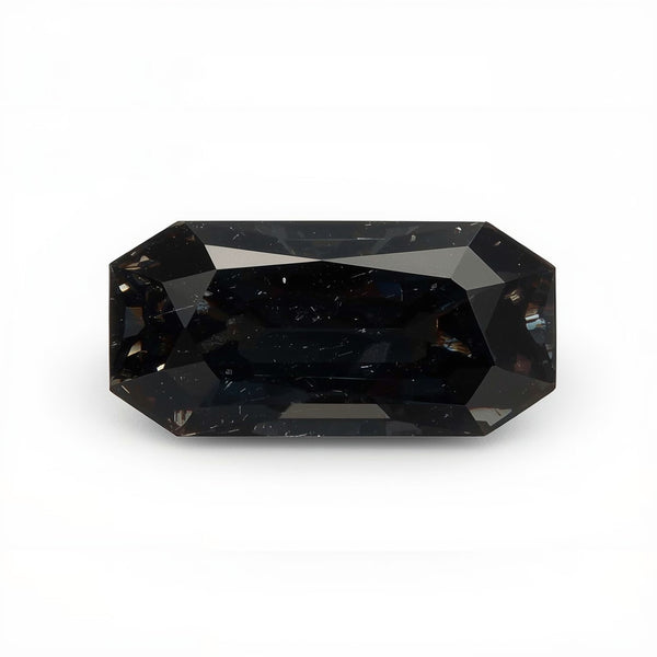 Black Spinel 1PC Chunky 10x20 MM Baguette Faceted Black Genuine Semi Precious Loose Gems