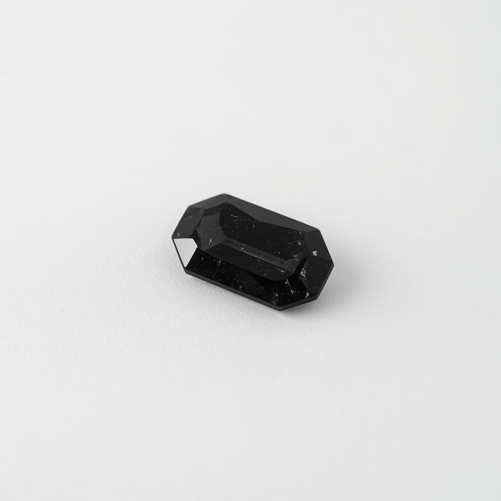 Black Spinel 10PC Tiny 2x4 MM Baguette Faceted Black Polished Semi Precious Loose Gems