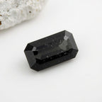 Black Spinel 1PC Tiny 4x8 MM Baguette Faceted Black Lustrous Semi Precious Gems