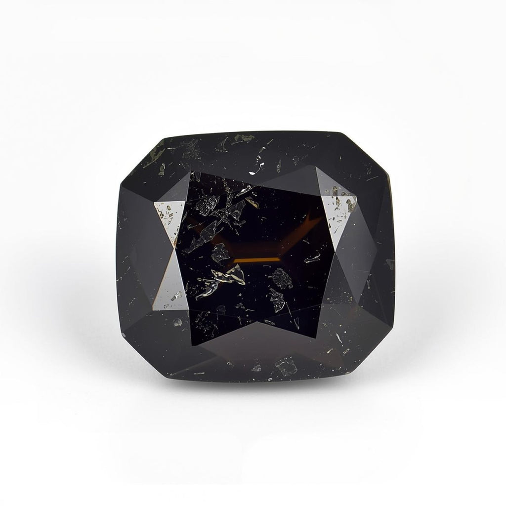 Black Spinel 1PC Large 10x10 MM Cushion Faceted Black Shine Semi Precious Loose Gems