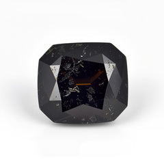 Black Spinel 1PC Large 10x10 MM Cushion Faceted Black Shine Semi Precious Loose Gems