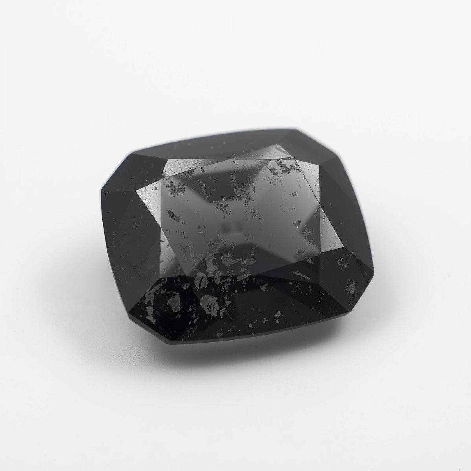 Black Spinel 1PC Large 12x12 MM Cushion Faceted Black High-Quality Semi Precious Loose Gemstones Sekundär produktbild