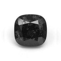 Black Spinel 1PC Chunky 13x13 MM Cushion Faceted Black Natural Semi Precious Gems
