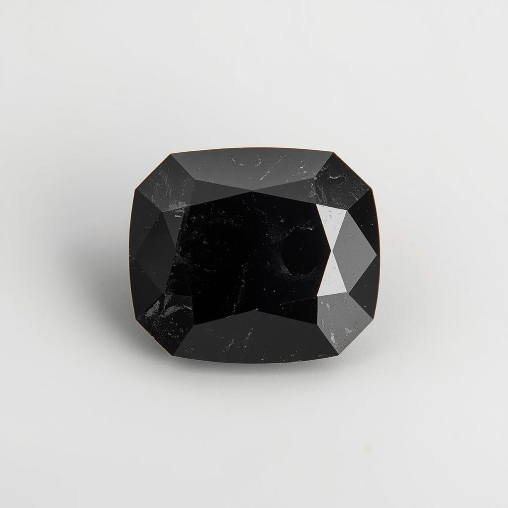 Black Spinel 1PC Chunky 13x13 MM Cushion Faceted Black Natural Semi Precious Gems