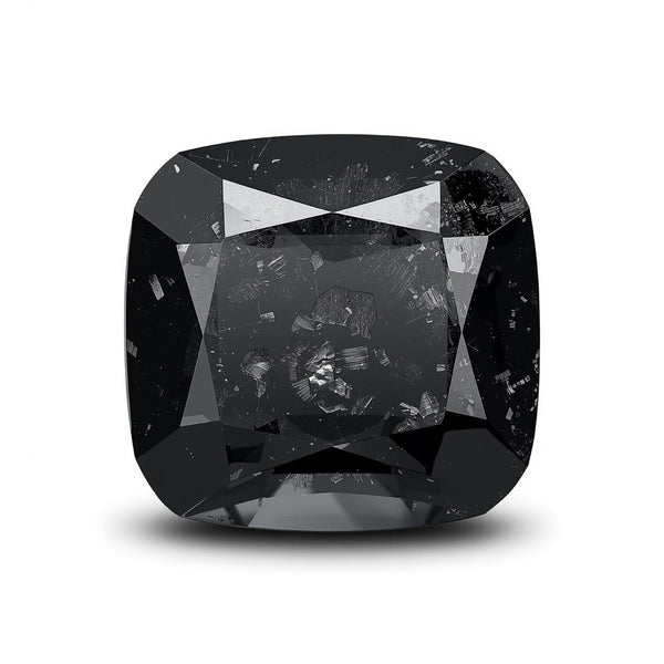Black Spinel 1PC Chunky 16x16 MM Cushion Faceted Black Pure Semi Precious Loose Gemstones