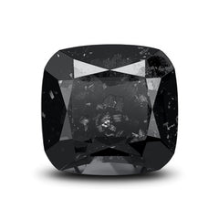 Black Spinel 1PC Chunky 16x16 MM Cushion Faceted Black Pure Semi Precious Loose Gemstones