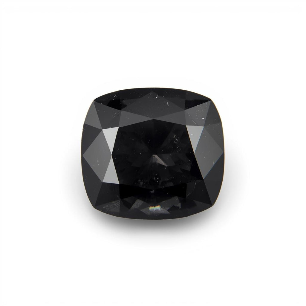 Black Spinel 10PC Tiny 3x3 MM Cushion Faceted Black Fiery Semi Precious Loose Gemstone