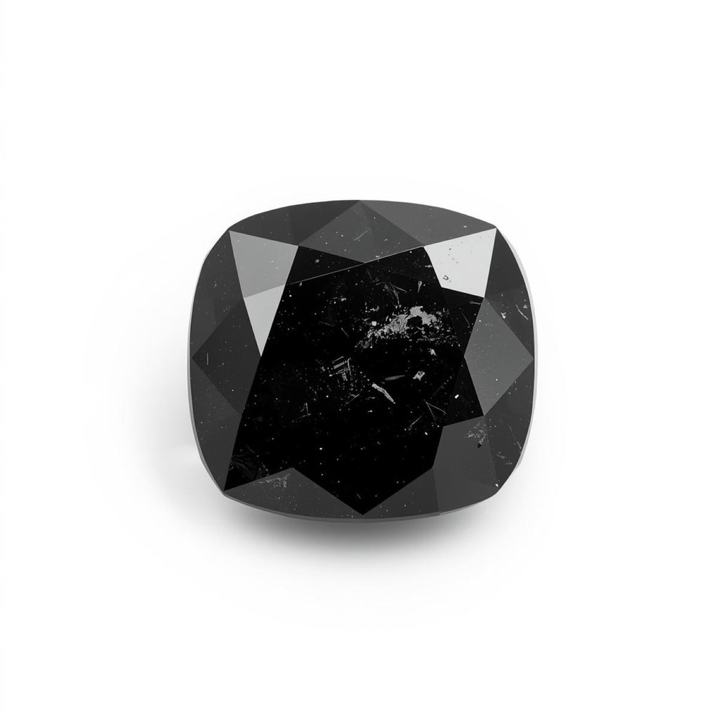 Black Spinel 1PC Tiny 6x6 MM Cushion Faceted Black Polished Semi Precious Loose Gems