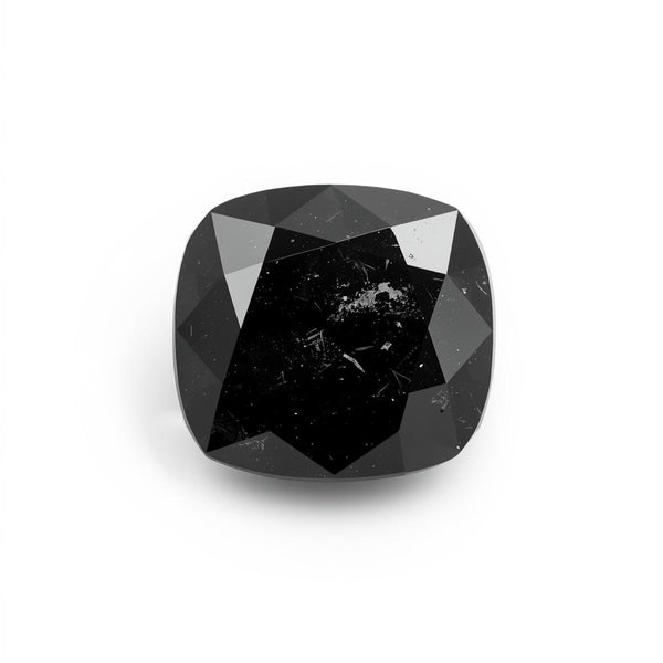 Black Spinel 1PC Tiny 6x6 MM Cushion Faceted Black Polished Semi Precious Loose Gems