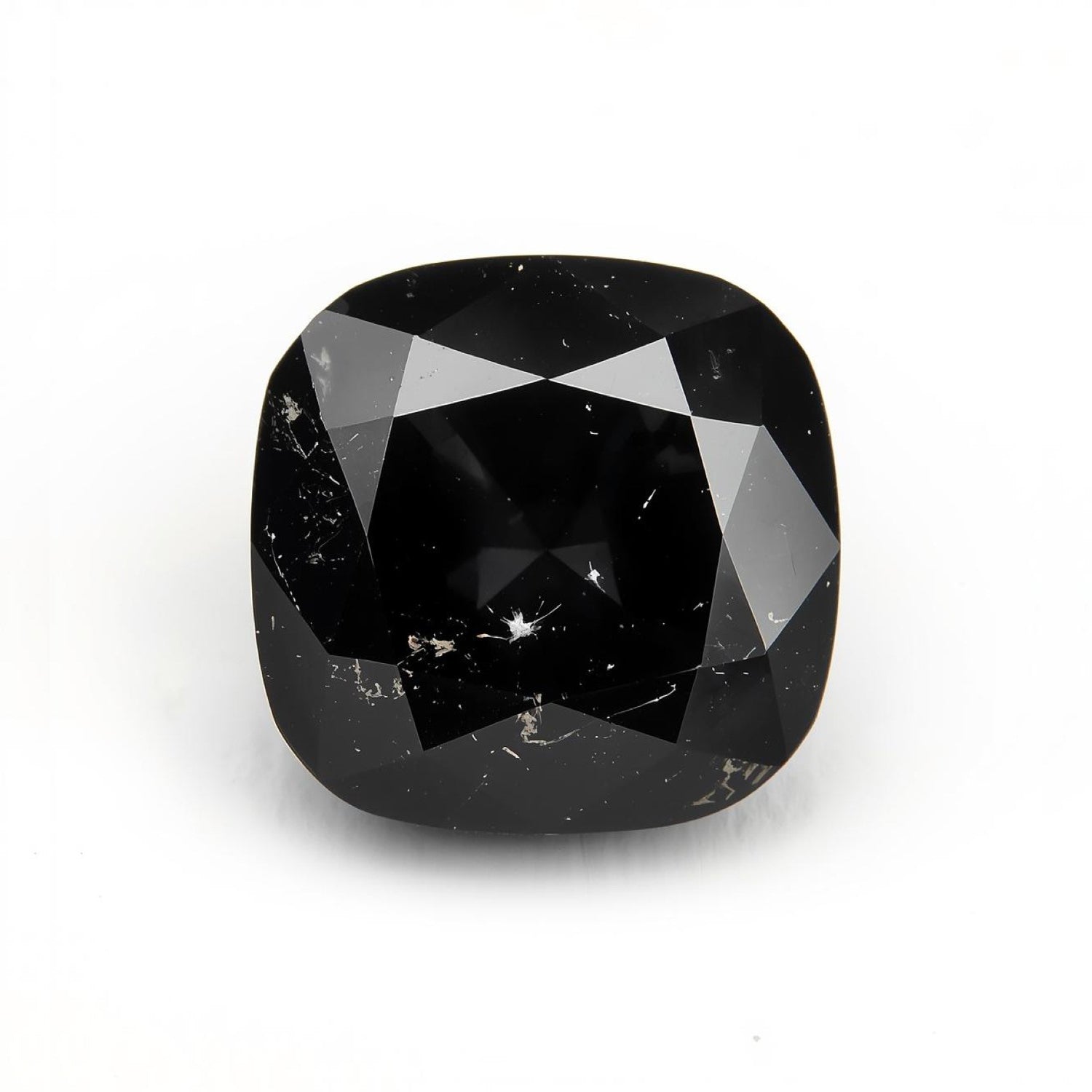 Black Spinel 1PC Small 7x7 MM Cushion Faceted Black Splendid Semi Precious Loose Gemstone