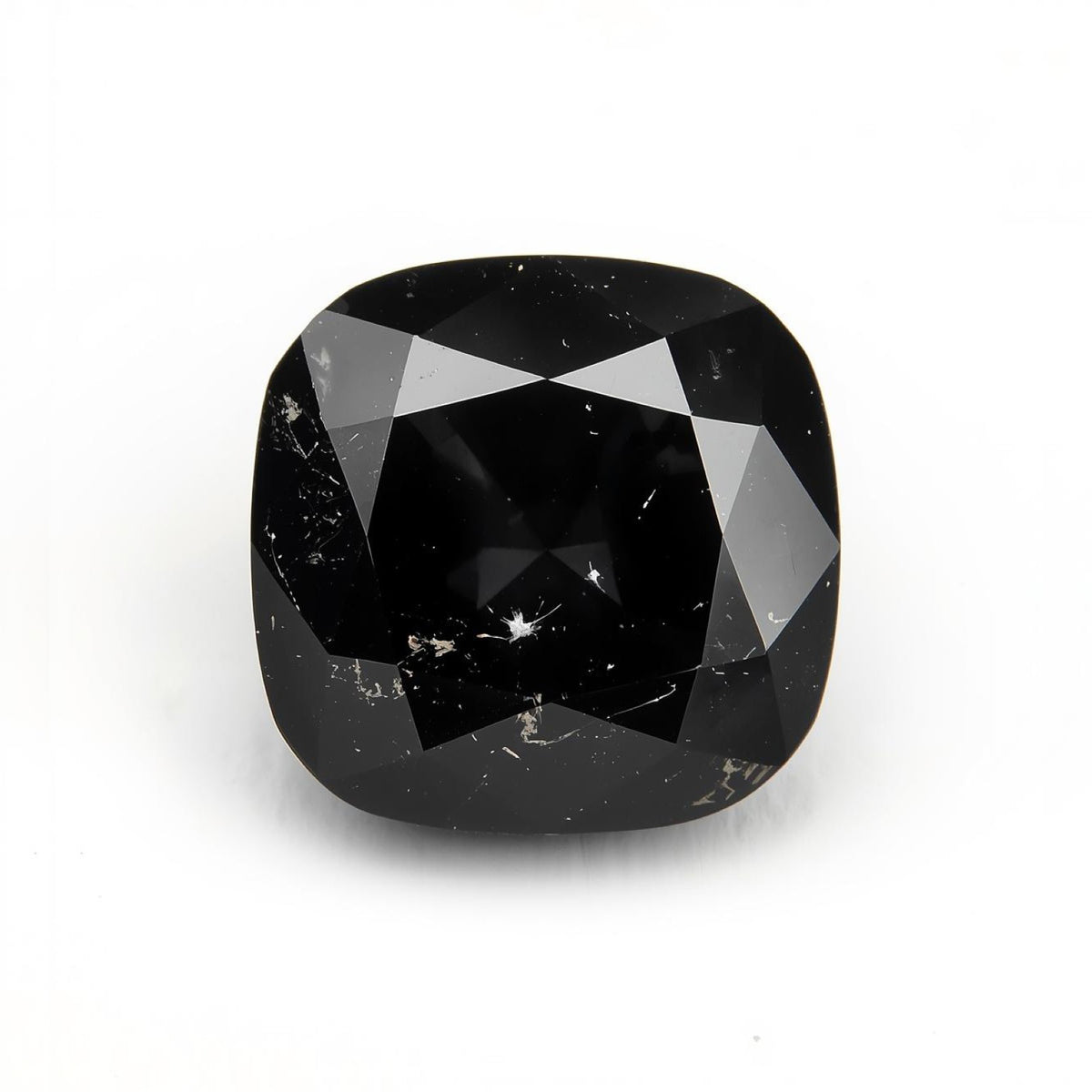 Black Spinel 1PC Small 7x7 MM Cushion Faceted Black Splendid Semi Precious Loose Gemstone