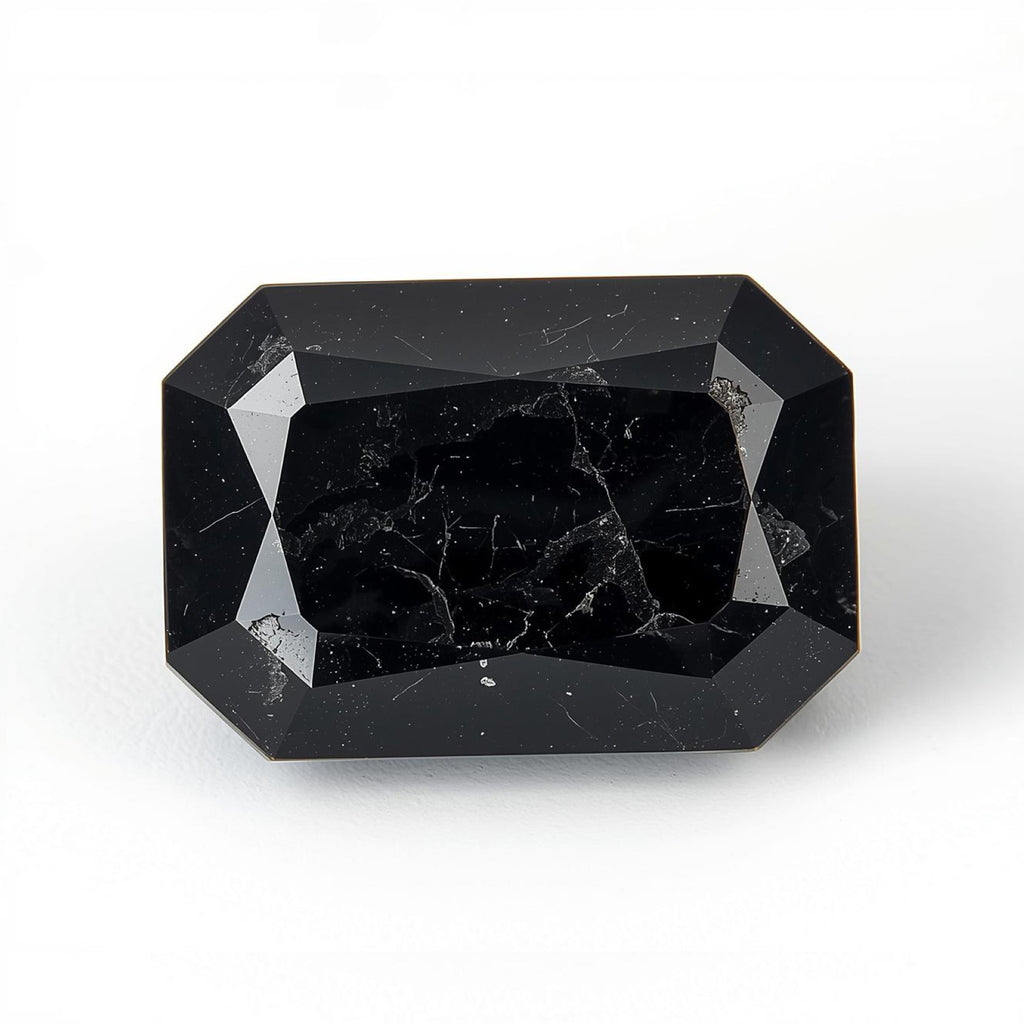 Black Spinel 1PC Chunky 15x20 MM Emerald Faceted Black Genuine Semi Precious Loose Gems