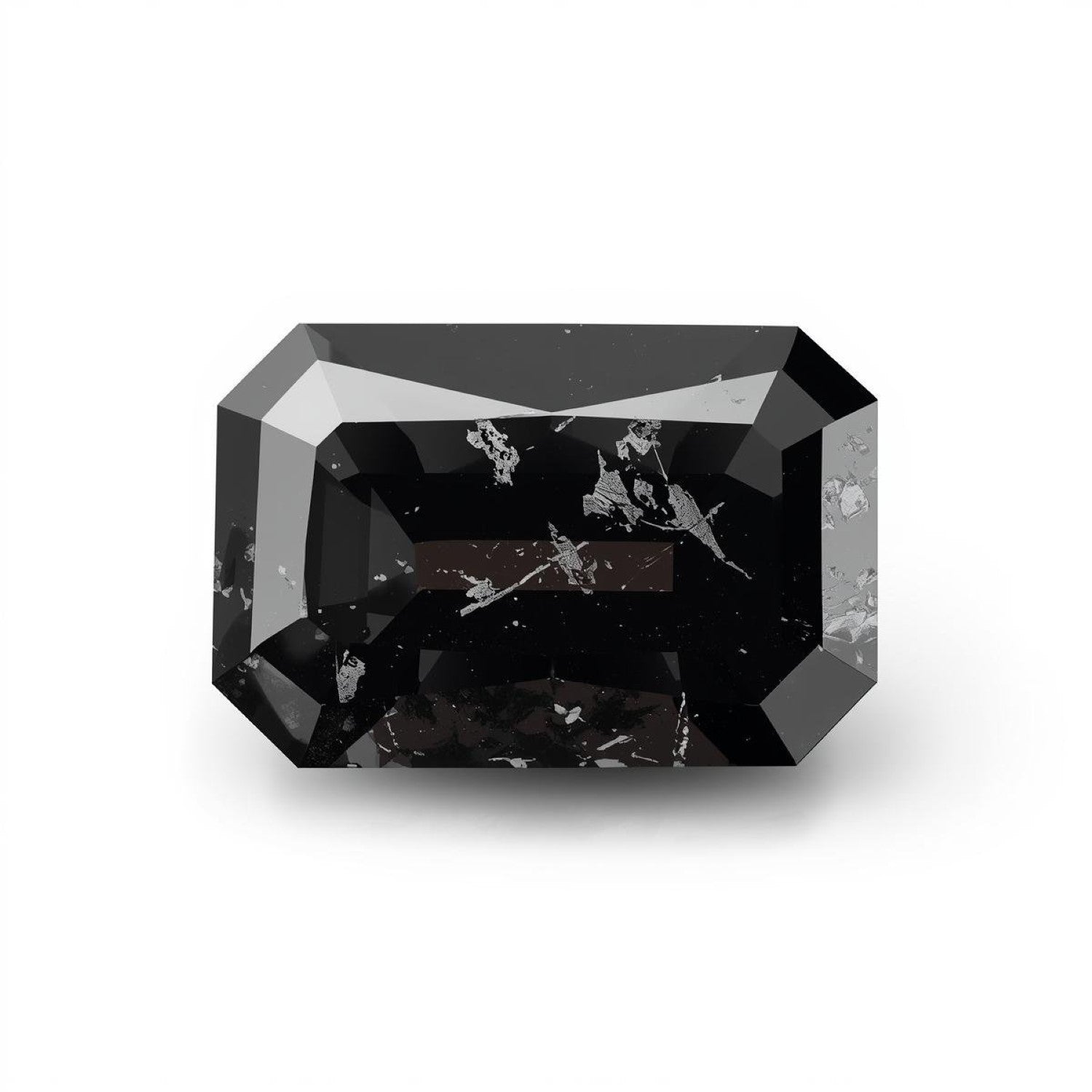 Black Spinel 1PC Medium 7x10 MM Emerald Faceted Black Polished Semi Precious Loose Gems