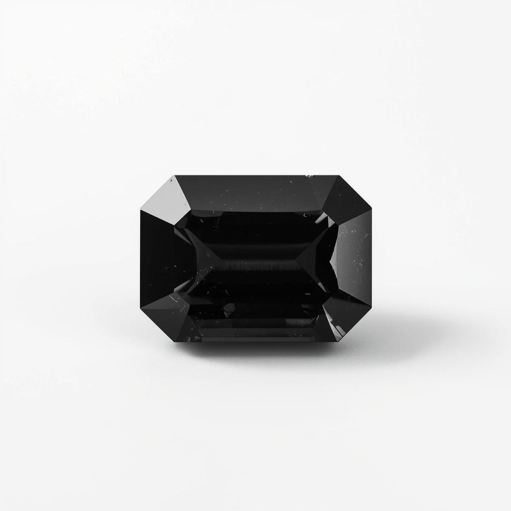 Black Spinel 1PC Medium 8x10 MM Emerald Faceted Black Splendid Semi Precious Loose Gemstone