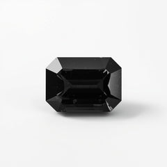 Black Spinel 1PC Medium 8x10 MM Emerald Faceted Black Splendid Semi Precious Loose Gemstone
