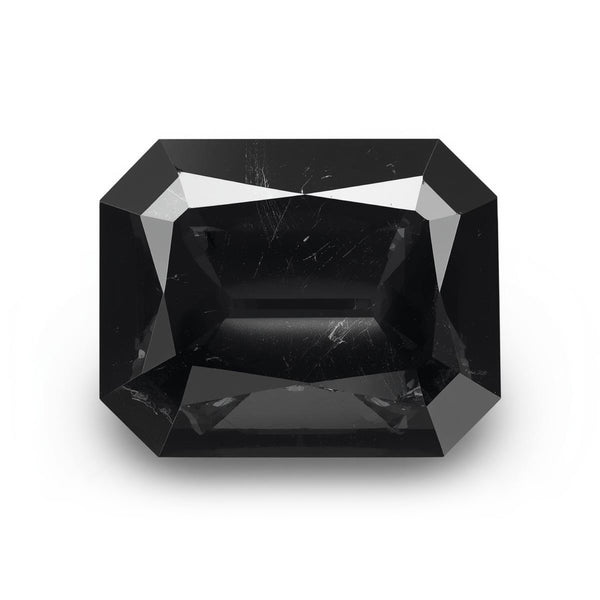 Black Spinel 1PC Large 9x11 MM Emerald Faceted Black Luster Semi Precious Loose Gemstones