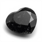 Black Spinel 1PC Large 10x10 MM Heart Faceted Black Shine Semi Precious Loose Gems